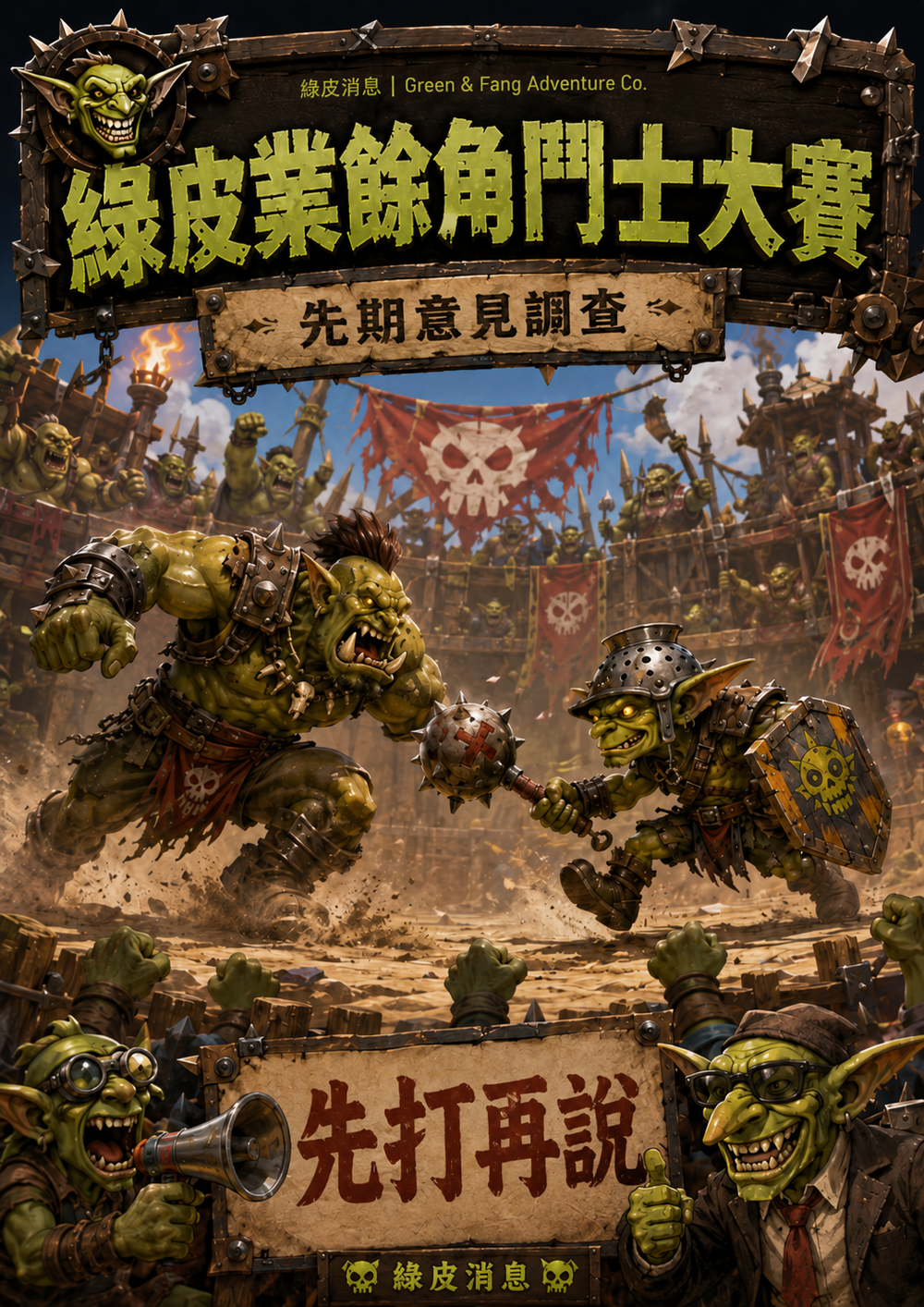 綠皮業餘角鬥士大賽海報